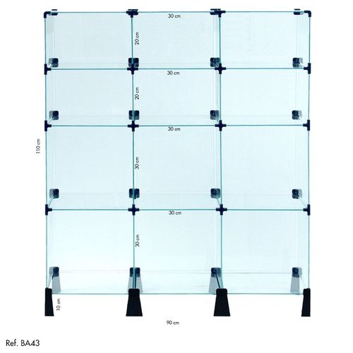 Balcão de Atendimento Modulado em Vidro – 1,10 x 0,90 x 0,30 - Imagem 2