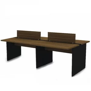 Mesa Escritório Plataforma Componivel Estação de Trabalho Work com Divisória 4 Lugares COD 294