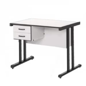 Mesa para Escritório 1,20 x 0,60 com 02 Gavetas Pop New Econômica Pés de Aço COD 451