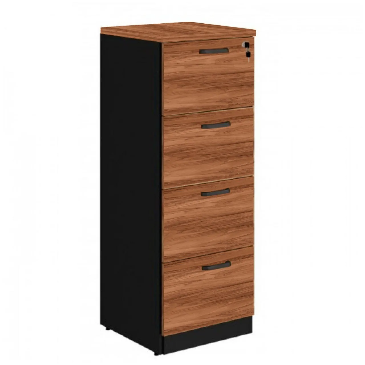 Arquivo 04 Gavetas Pasta Suspensa - 1,28x0,47x0,45m - MALAGA/PRETO COD 503