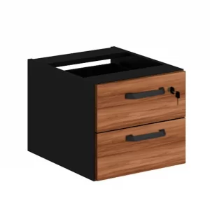 Gaveteiro Suspenso p/ Mesa c/ 02 Gavetas - MALAGA / PRETO COD 534