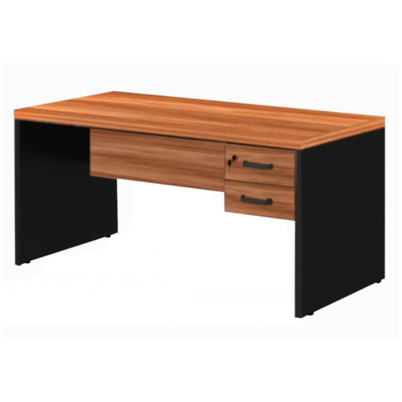 Mesa Escritório 1,70x0,70m -02 Gavetas - MALAGA/PRETO COD 540