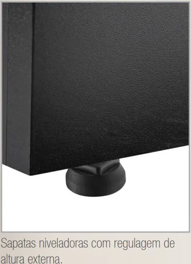 Mesa PEDESTAL RETA (03 Gav.) - 1,92X0,70m - MARSALA / PRETO COD 546 - Imagem 4